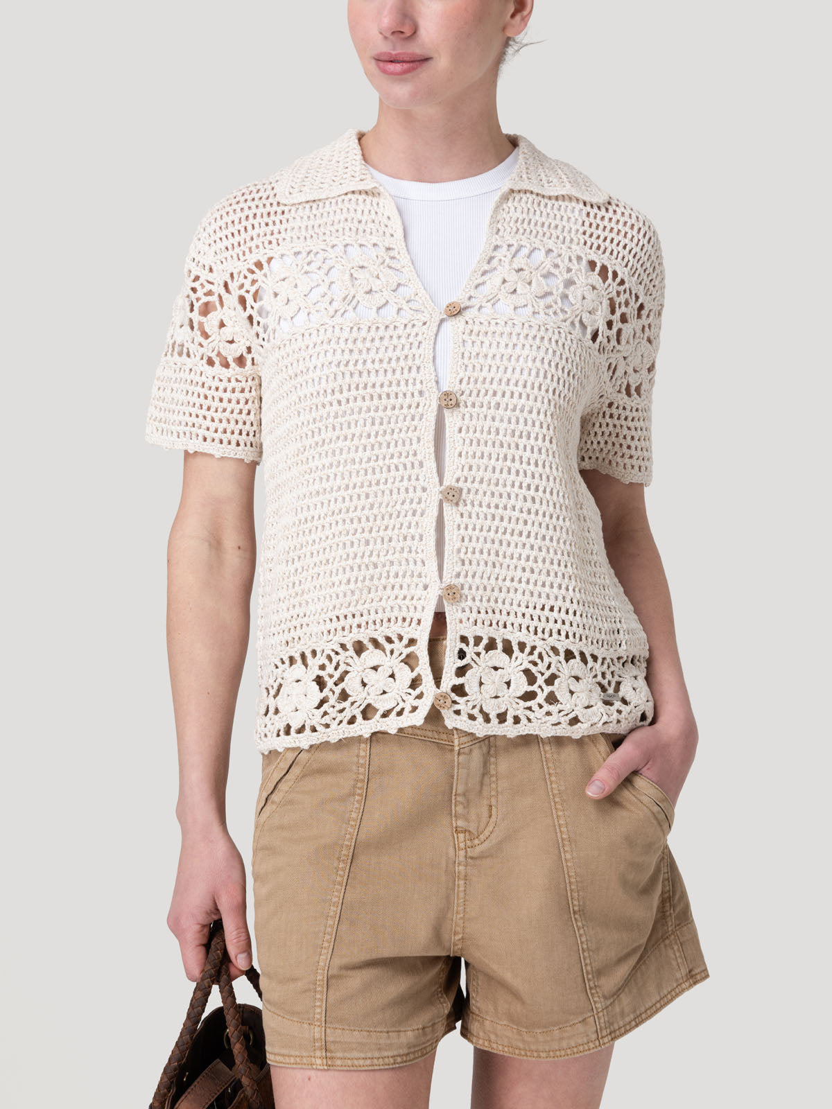 Sweater Algodón Orgánico Mujer Crova Beige Rockford