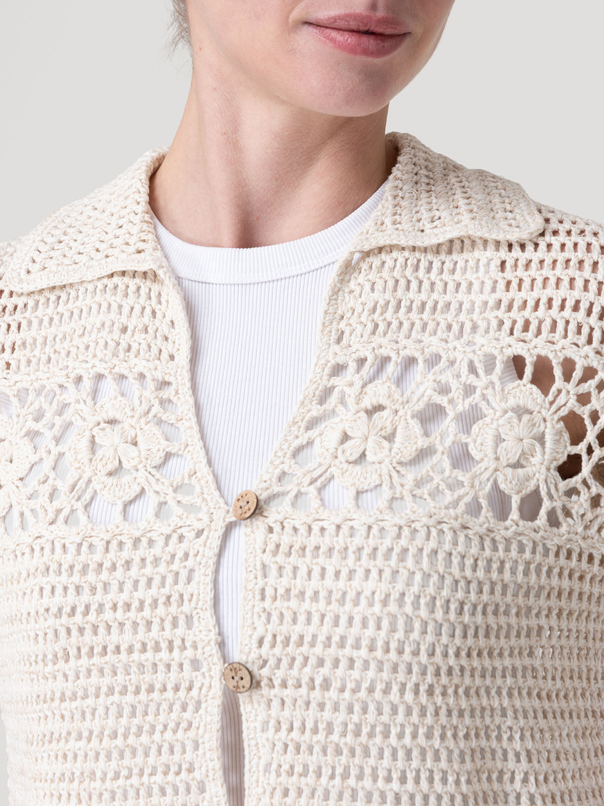 Sweater Algodón Orgánico Mujer Crova Beige Rockford