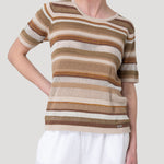 Polera Algodón Orgánico Mujer Marova Café Rockford