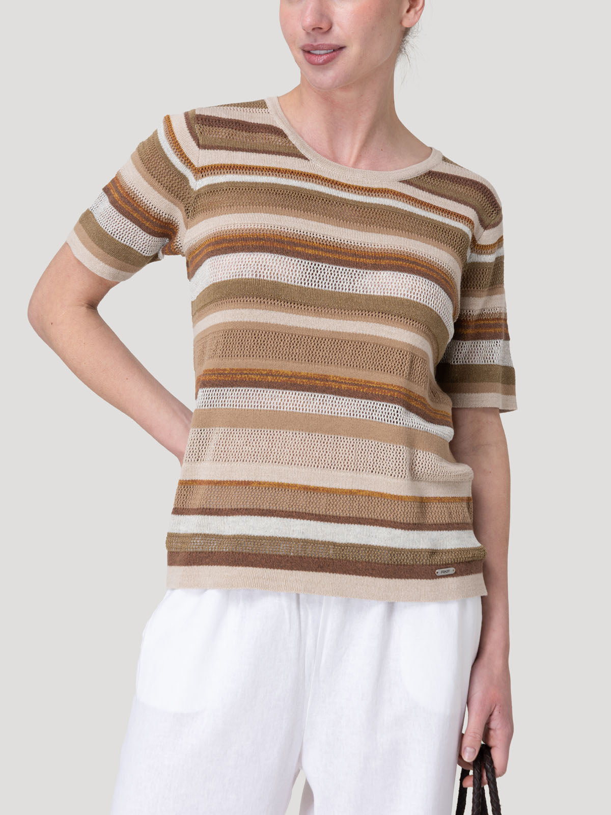 Polera Algodón Orgánico Mujer Marova Café Rockford