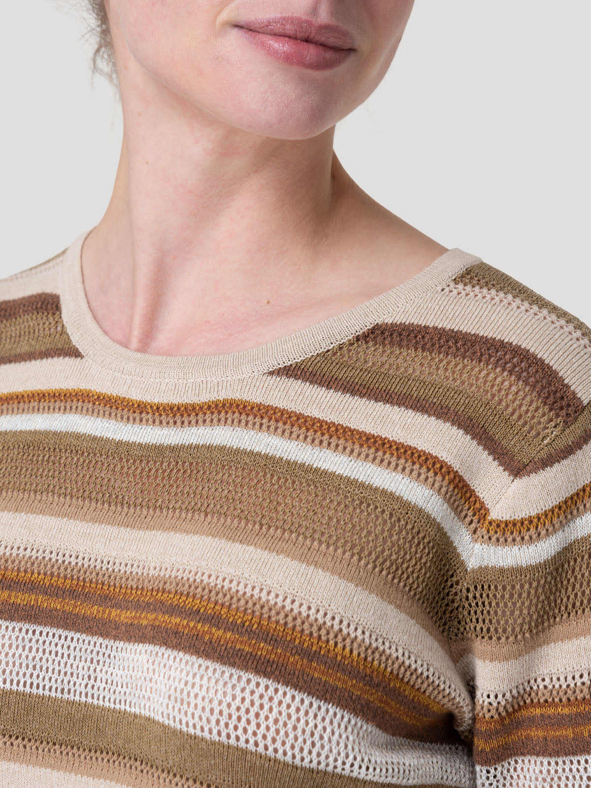 Polera Algodón Orgánico Mujer Marova Café Rockford