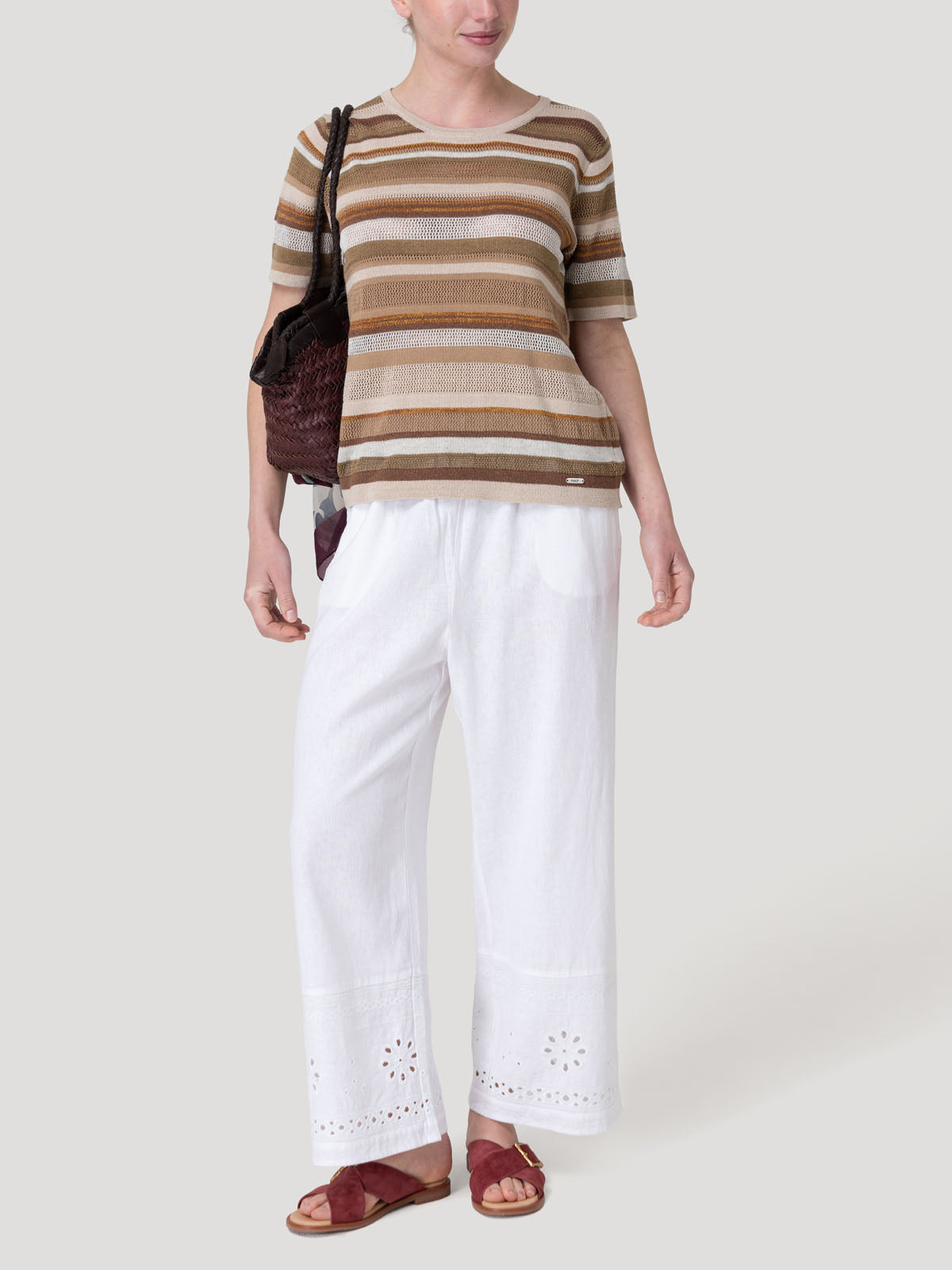 Polera Algodón Orgánico Mujer Marova Café Rockford