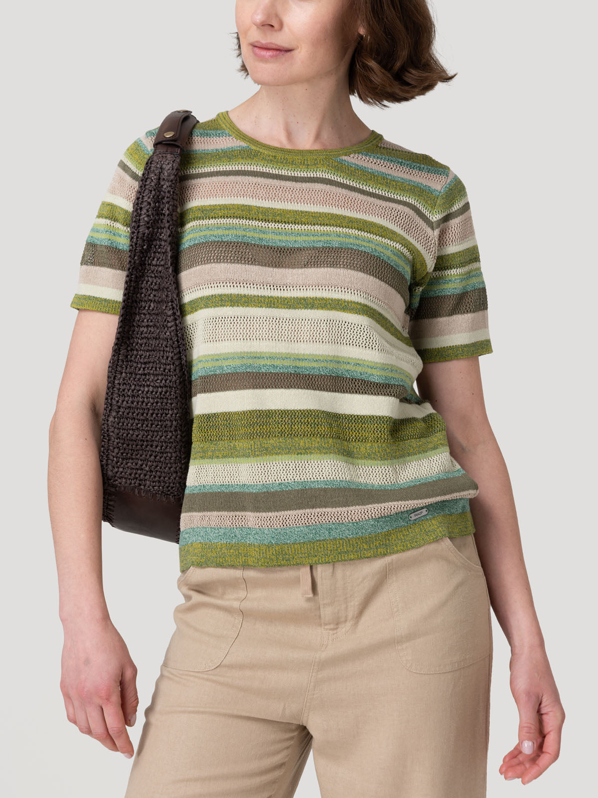 Polera Algodón Orgánico Mujer Marova Verde Rockford