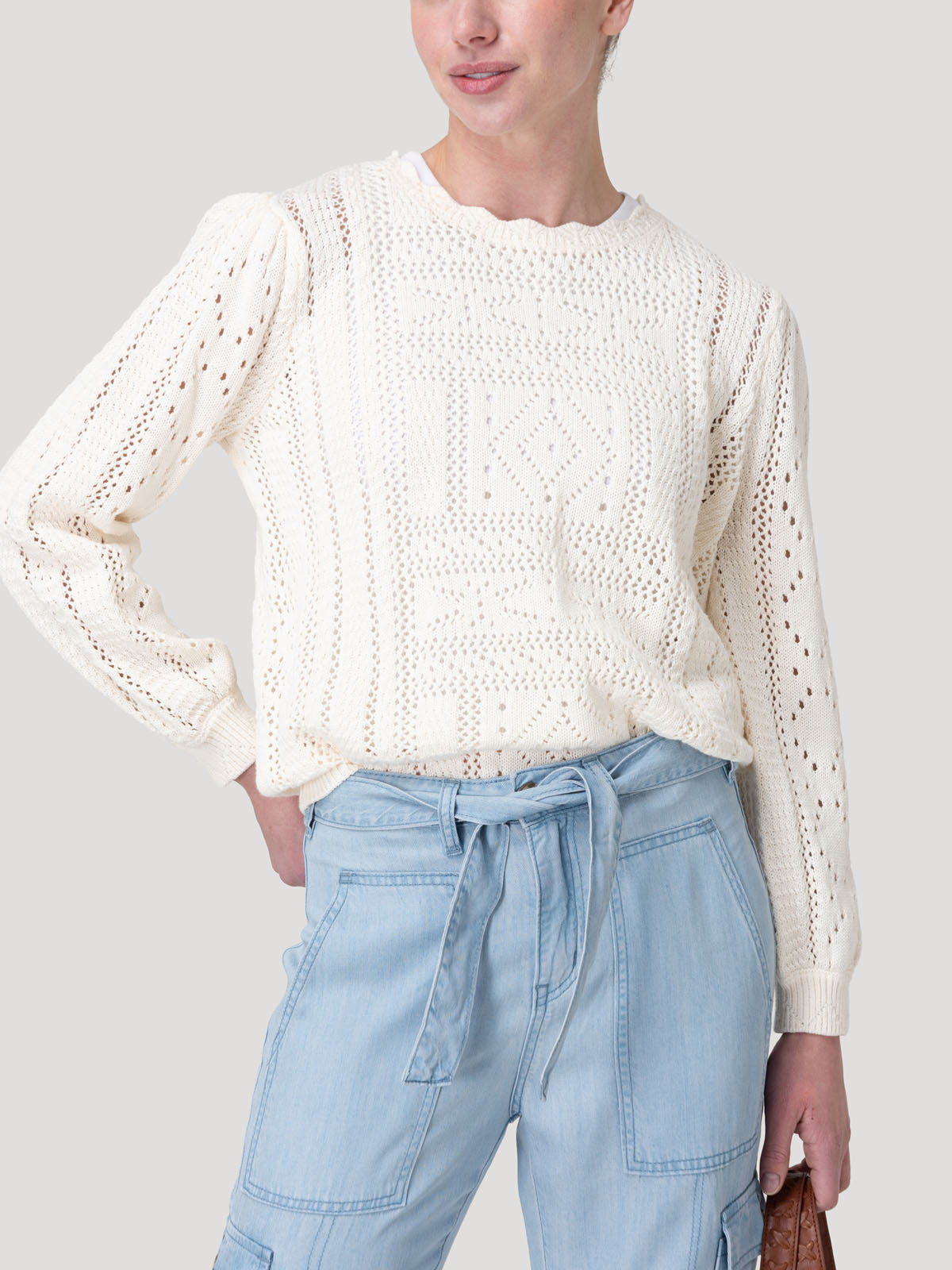 Sweater Algodón Orgánico Mujer Ignara Beige Rockford