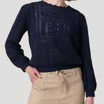 Sweater Algodón Orgánico Mujer Ignara Azul Rockford