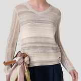 Sweater Algodón Mujer Glint Beige Rockford