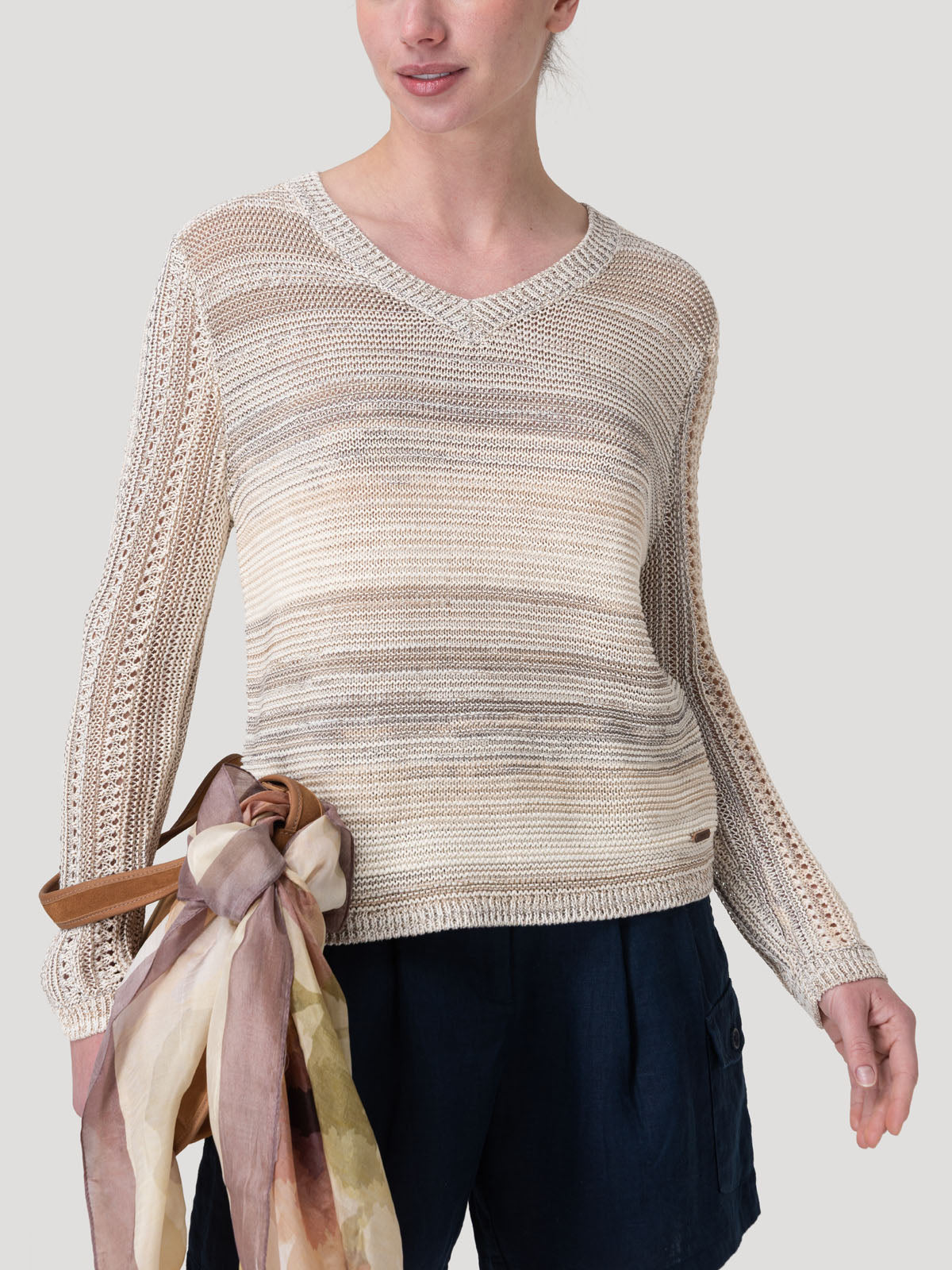 Sweater Algodón Mujer Glint Beige Rockford