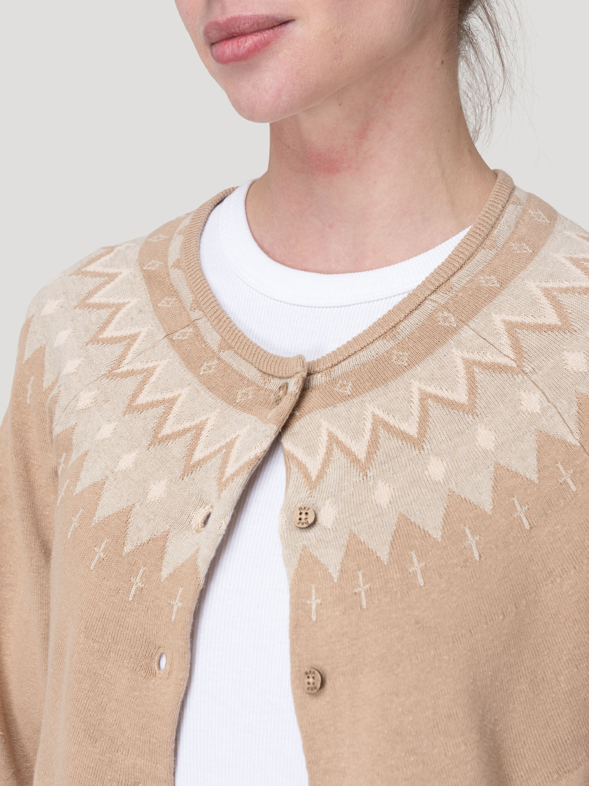 Sweater Lino Mujer Andros Café Rockford