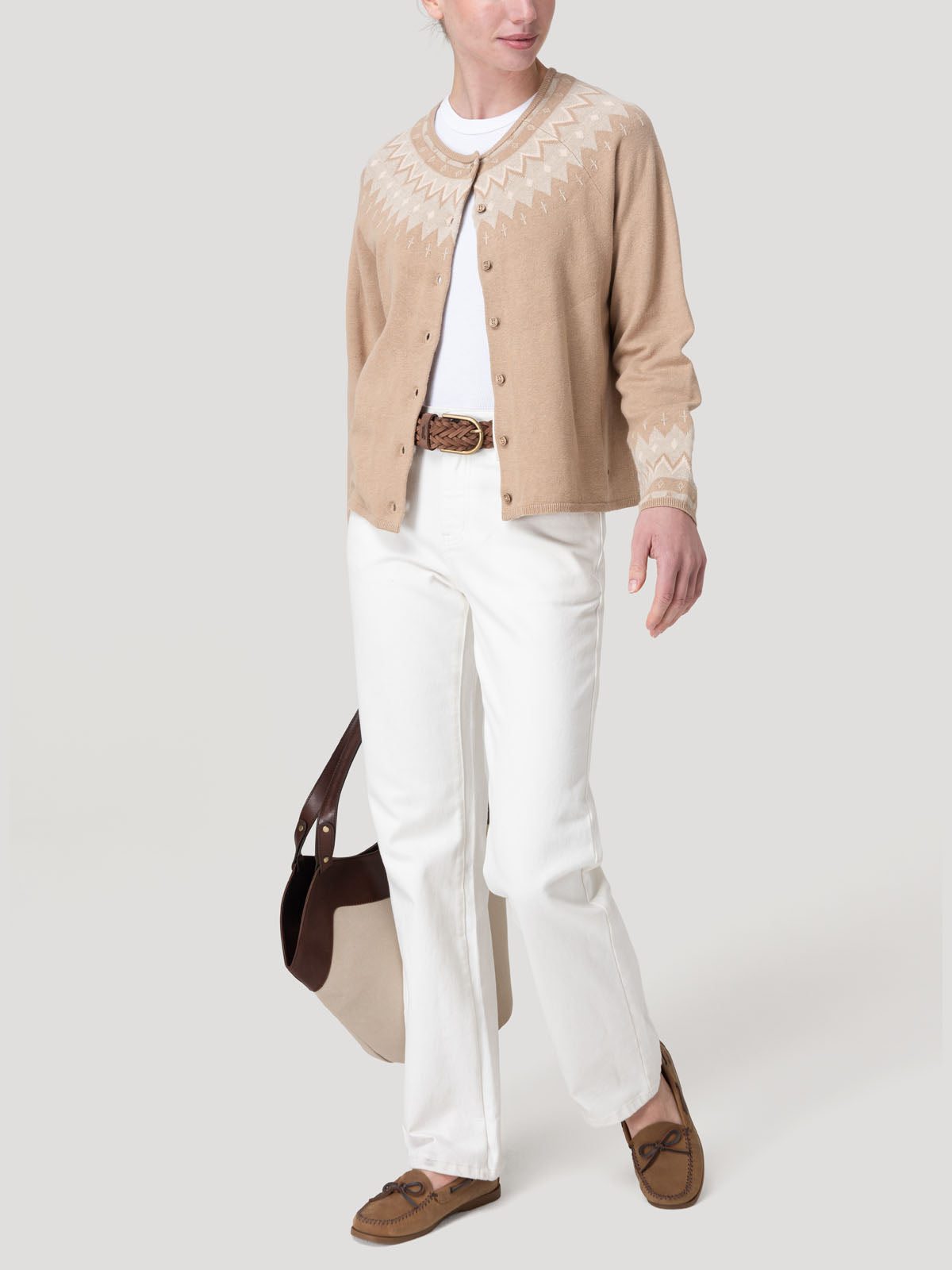 Sweater Lino Mujer Andros Café Rockford