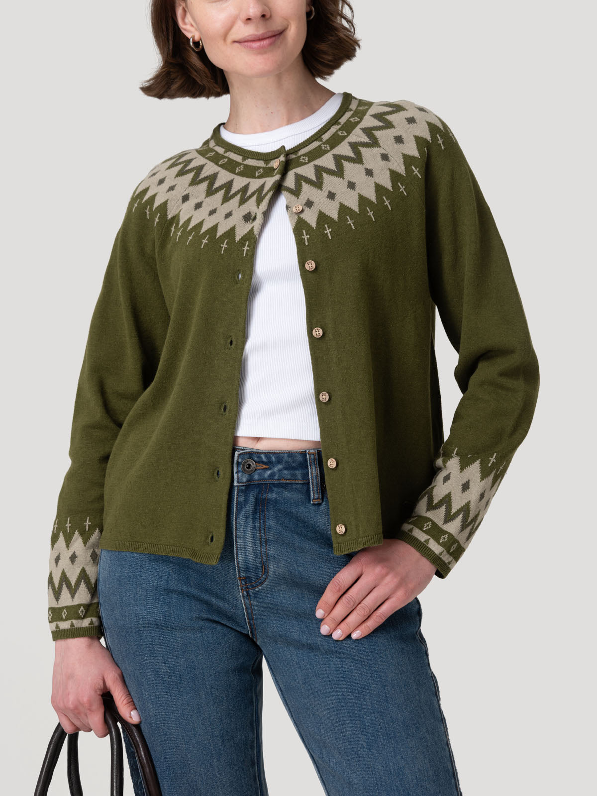 Sweater Lino Mujer Andros Verde Rockford