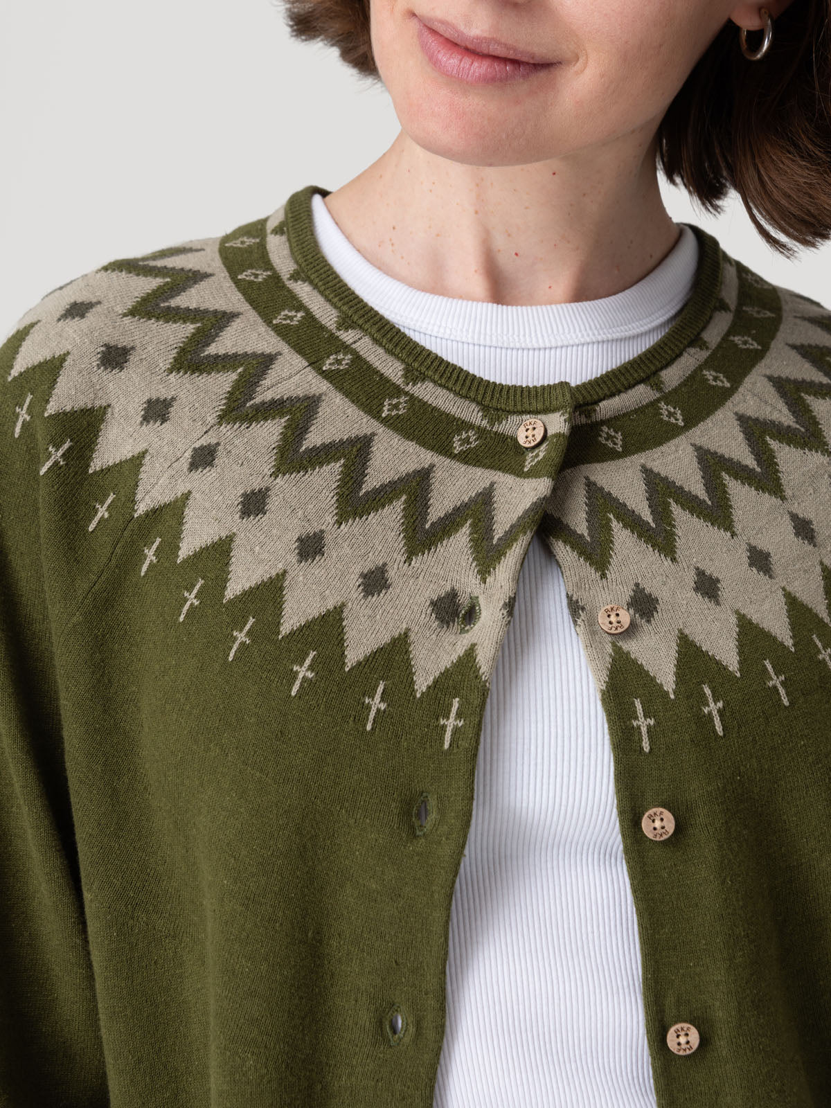 Sweater Lino Mujer Andros Verde Rockford