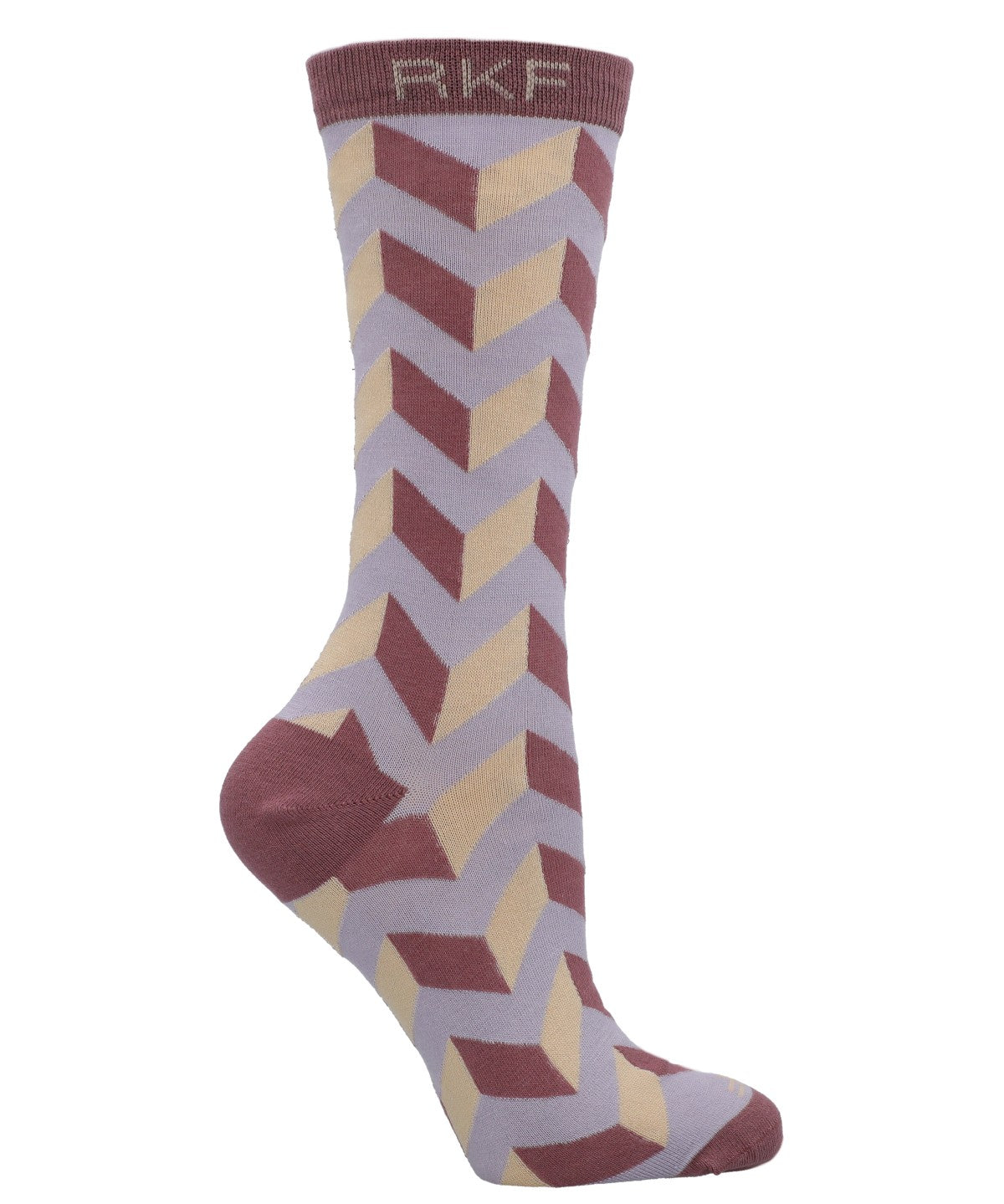Calcetin Bambú Mujer C Zigzag Morado Rockford