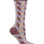 Calcetin Bambú Mujer C Zigzag Morado Rockford