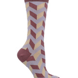 Calcetin Bambú Mujer C Zigzag Morado Rockford