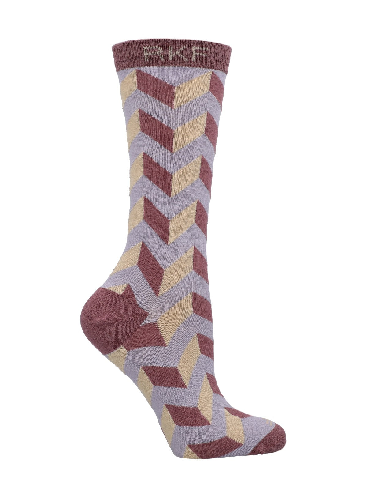 Calcetin Bambú Mujer C Zigzag Morado Rockford