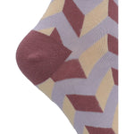 Calcetin Bambú Mujer C Zigzag Morado Rockford