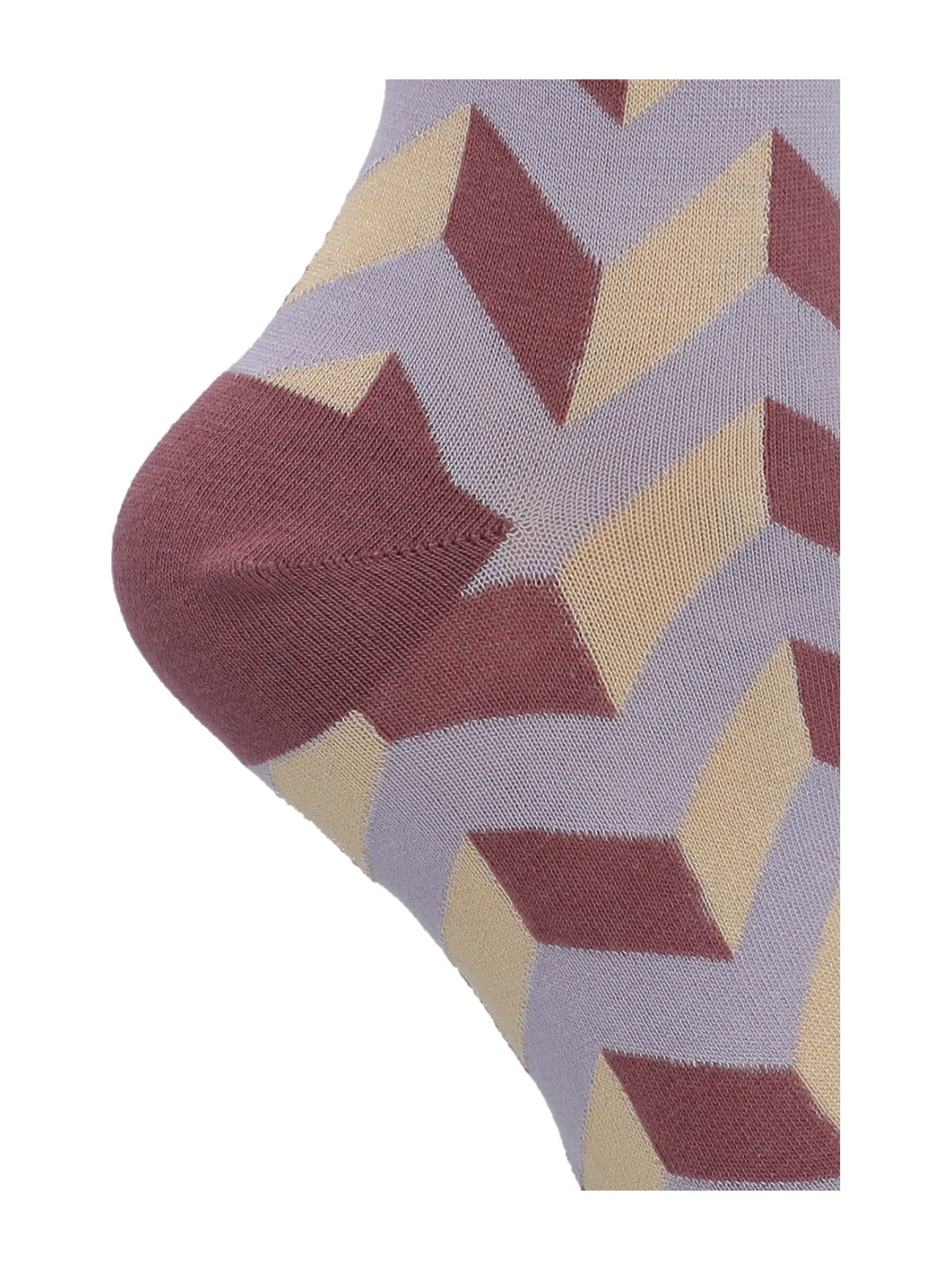 Calcetin Bambú Mujer C Zigzag Morado Rockford