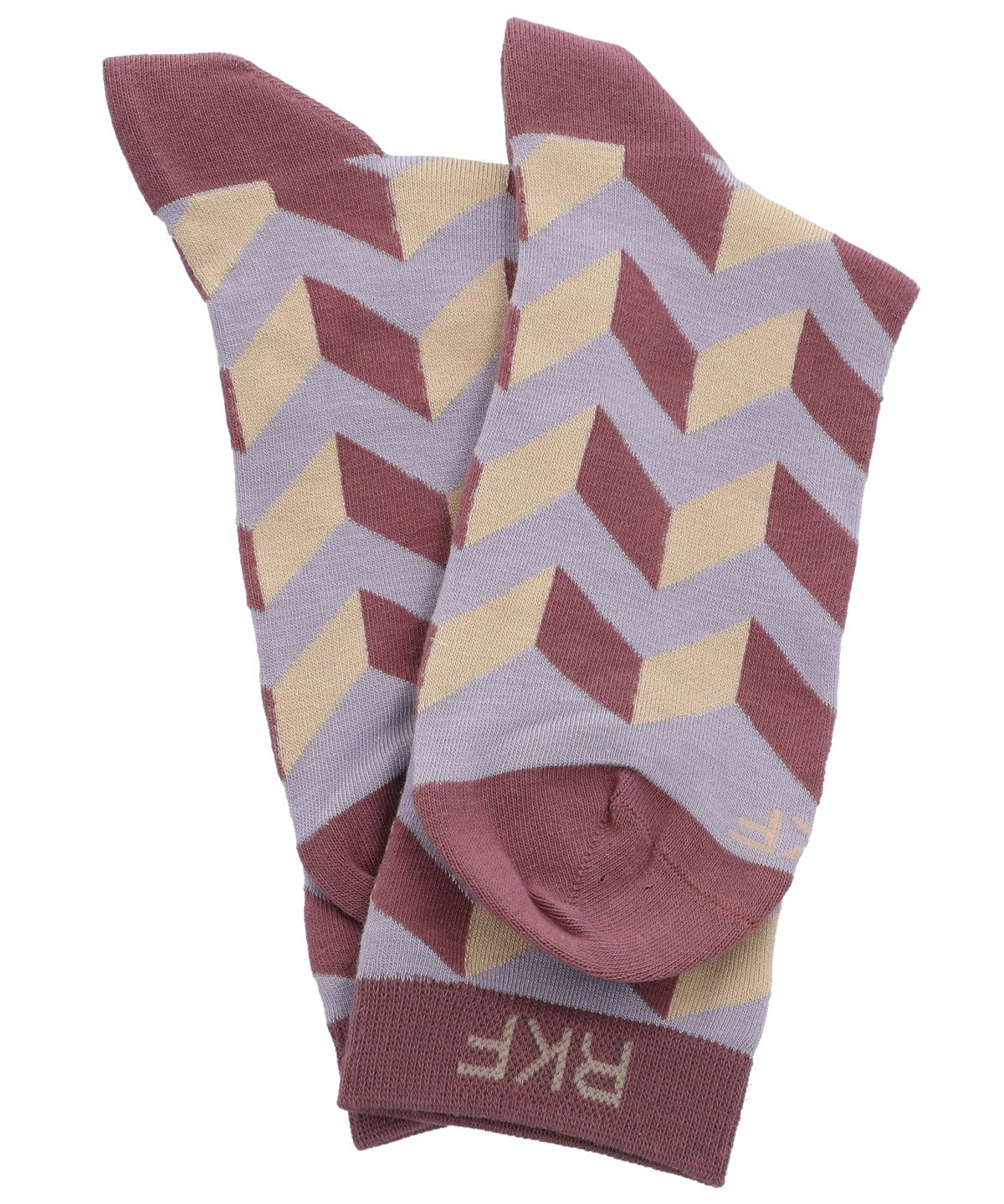 Calcetin Bambú Mujer C Zigzag Morado Rockford