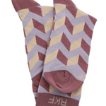 Calcetin Bambú Mujer C Zigzag Morado Rockford