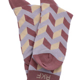 Calcetin Bambú Mujer C Zigzag Morado Rockford