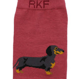 Calcetín Bambú Mujer C St Dachshnd Rosado Rockford