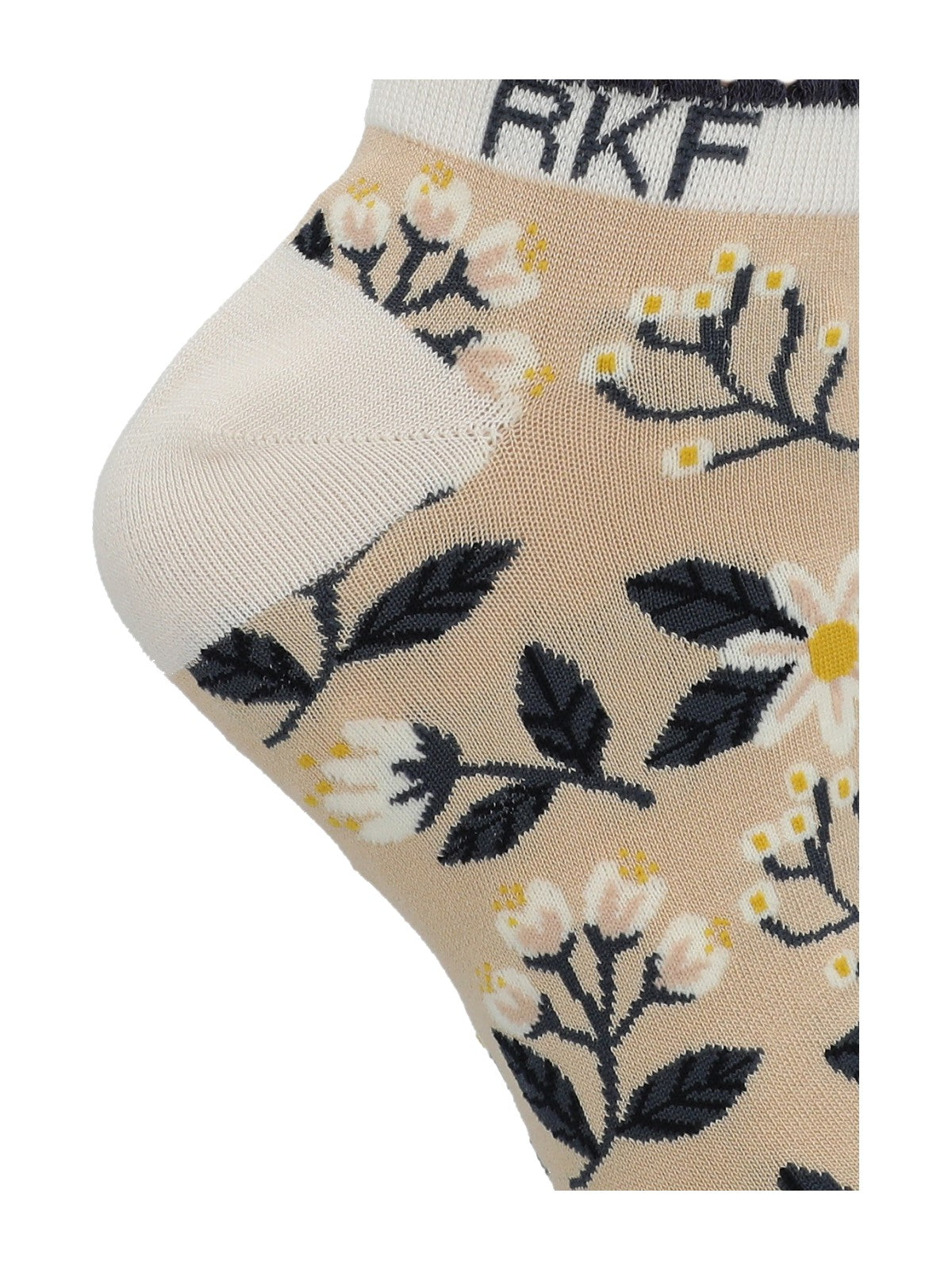 Calcetin Bambú Mujer Ped St Flower Beige/Crudo Rockford