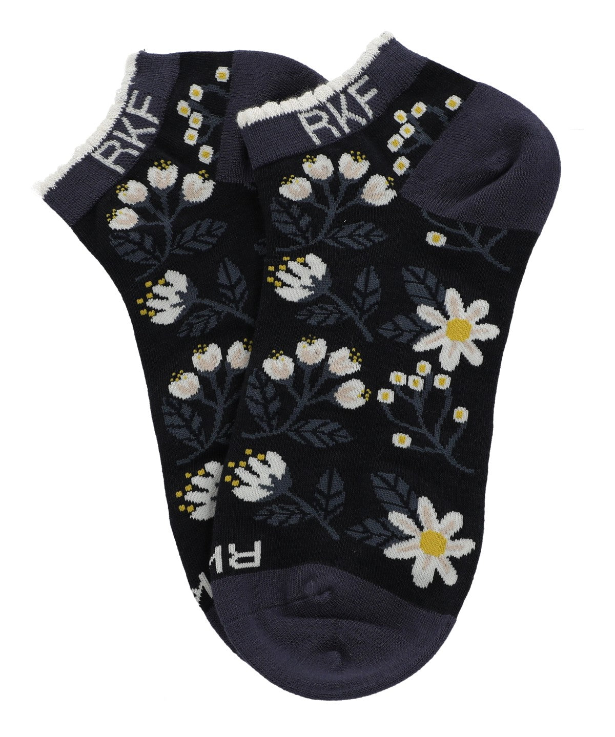 Calcetin Bambú Mujer Ped St Flower Azul Rockford