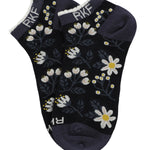 Calcetin Bambú Mujer Ped St Flower Azul Rockford