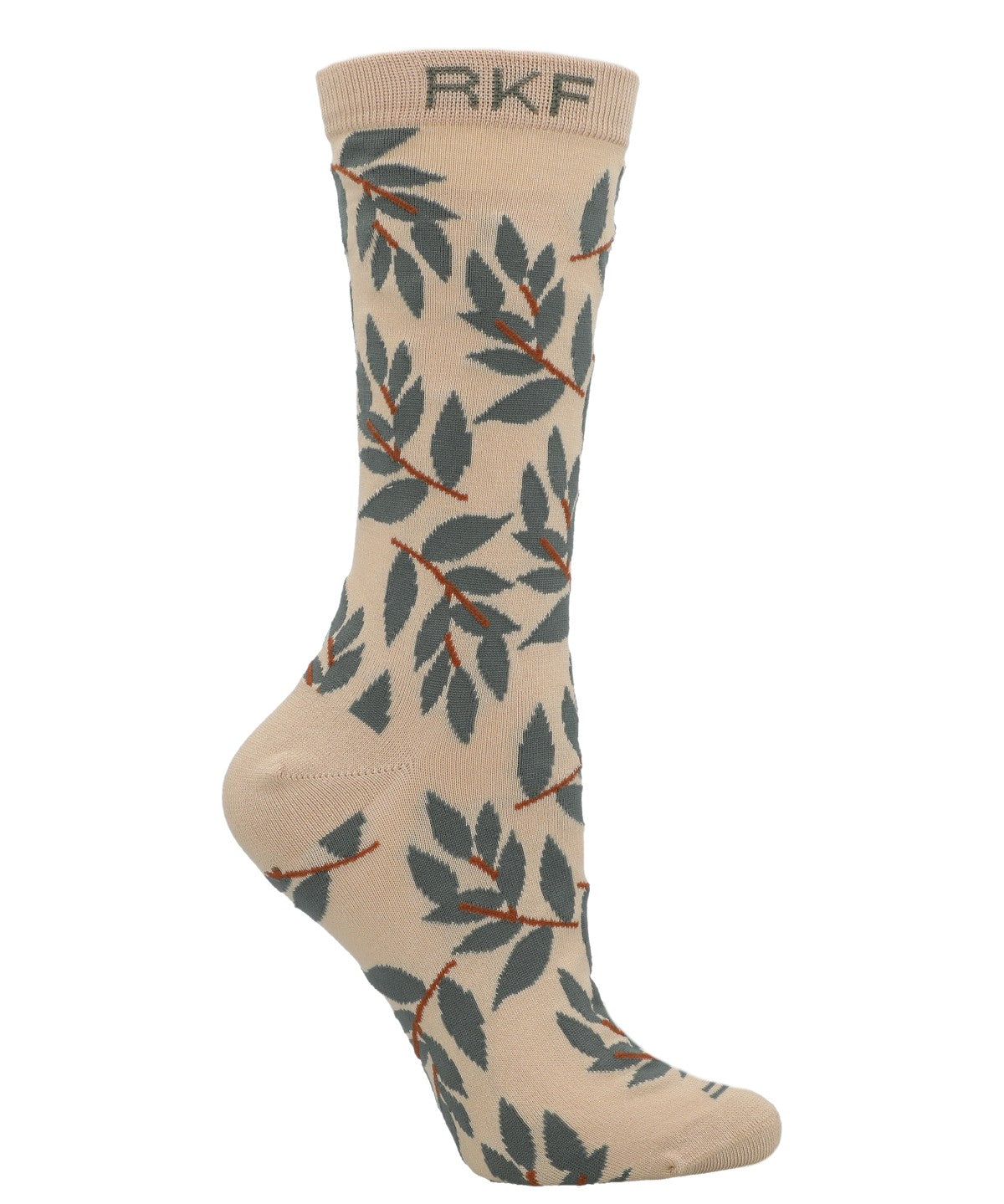 Calcetín Bambú Mujer C Leaves Beige Rockford