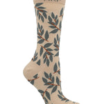 Calcetín Bambú Mujer C Leaves Beige Rockford