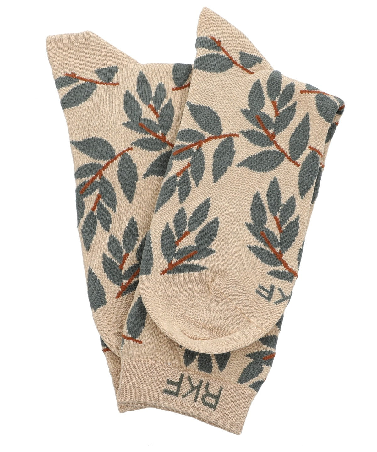 Calcetín Bambú Mujer C Leaves Beige Rockford
