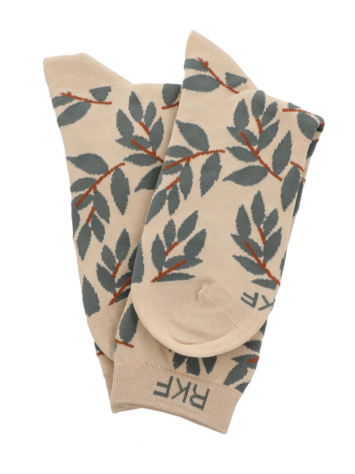 Calcetín Bambú Mujer C Leaves Beige Rockford