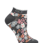Calcetín Bambú Mujer Ped St Flower Gris Rockford