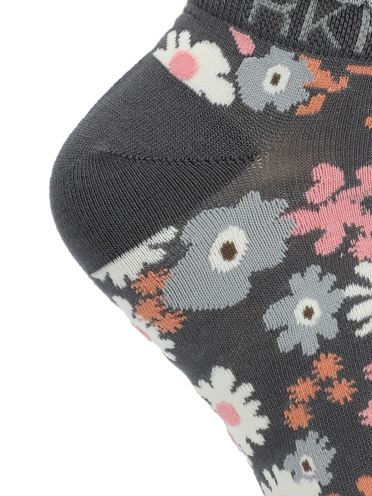 Calcetín Bambú Mujer Ped St Flower Gris Rockford