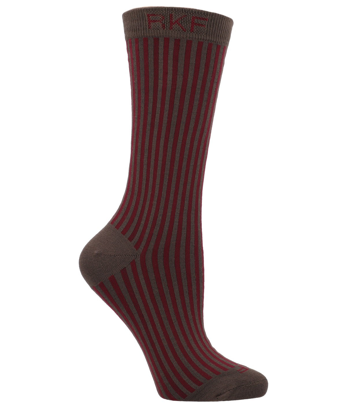 Calcetín Bambú Mujer C Stripes Burdeo Rockford