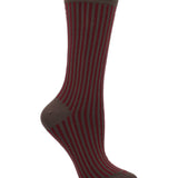 Calcetín Bambú Mujer C Stripes Burdeo Rockford