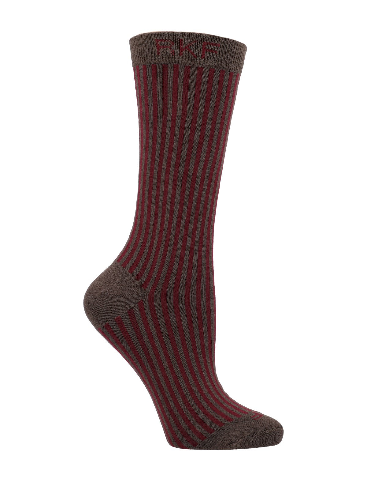 Calcetín Bambú Mujer C Stripes Burdeo Rockford