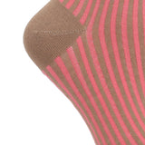 Calcetín Bambú Mujer C Stripes Rosado Rockford