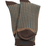 Calcetín Bambú Mujer C Stripes Turquesa Rockford