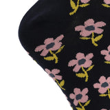 Calcetín Bambú Mujer C Flores Azul Oscuro Rockford
