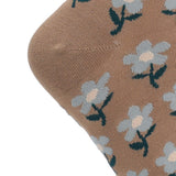 Calcetín Bambú Mujer C Flores Beige Rockford