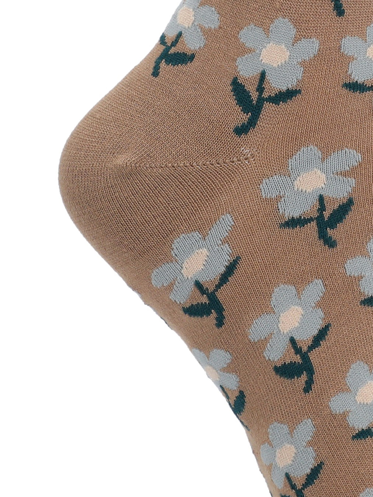 Calcetín Bambú Mujer C Flores Beige Rockford