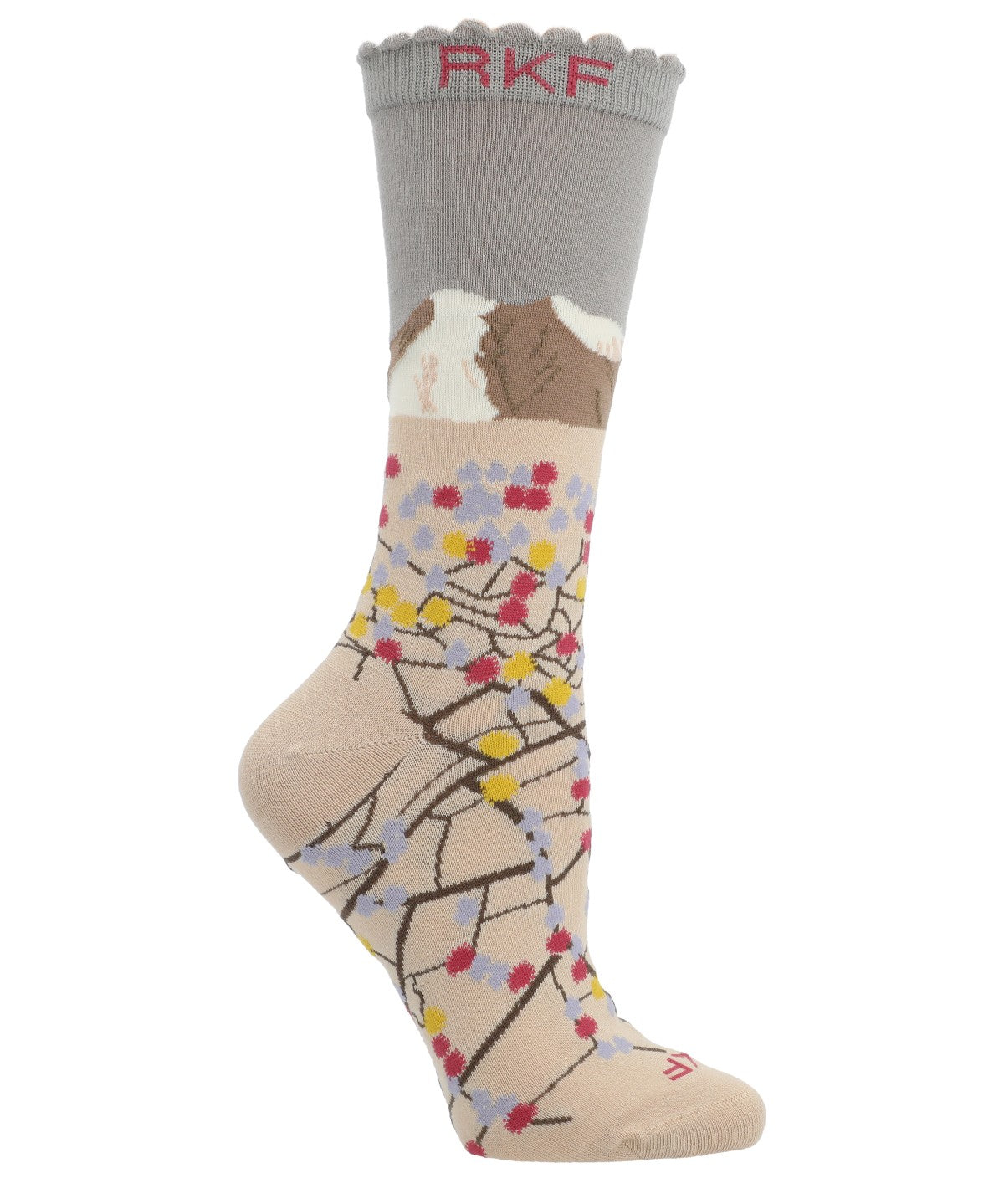 Calcetín Bambú Mujer C St Flowerde Beige Rockford
