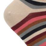 Calcetín Bambú Mujer Ped St Stripe Beige Rockford