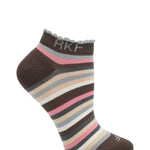 Calcetín Bambú Mujer Ped St Stripe Gris Rockford