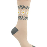 Calcetín Bambú Mujer C St Flowercr Beige Rockford