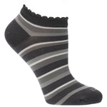 Calcetín Bambú Mujer Ped St Stripe Gris Rockford