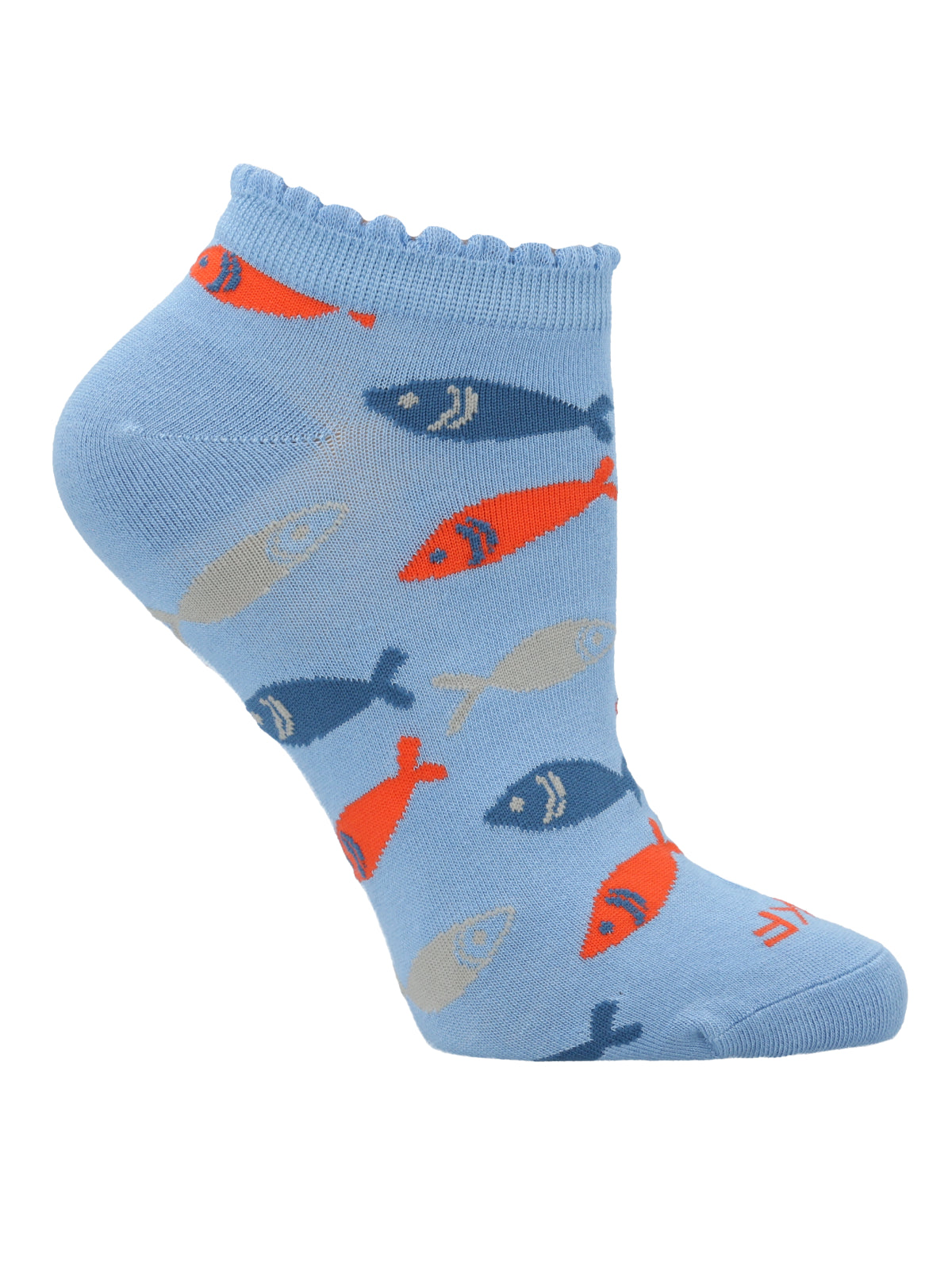 Calcetín Bambú Mujer Ped St Fish Azul Rockford