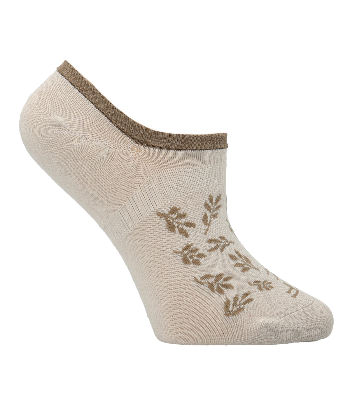 Calcetín Bambú Mujer Inv Leaves Beige Rockford