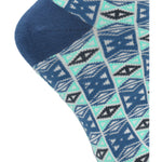 Calcetín Bambú Mujer Ped St Shapes Azul Rockford